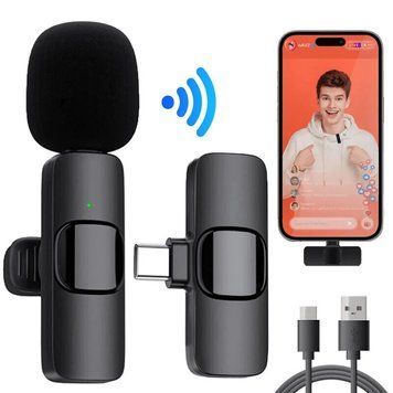 Микрофон беспроводной петличный для смартфона с Type-C K8 / Петличка на одежду с прищепкой 234566999 фото