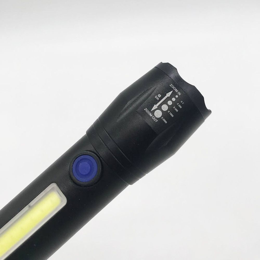 Ліхтарик ручний 2в1 з акумулятором та USB зарядкою BL-C63 / Тактичний ліхтар зі світлодіодною панеллю 234567242 фото