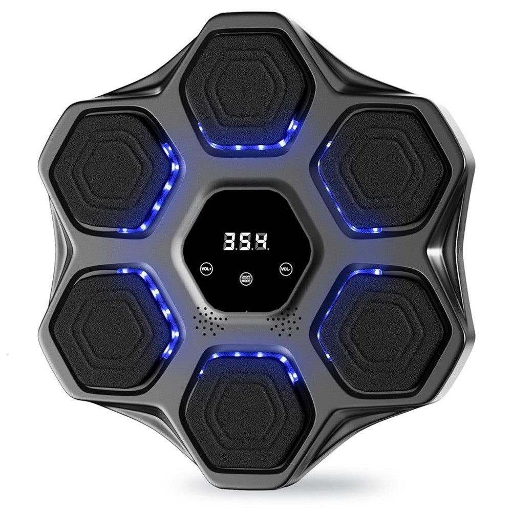 Настінна мішень для боксу з Bluetooth + рукавиці, 44х44см, USB, Чорний / Музичний боксерський тренажер / Тренажер для боксу 234590233 фото