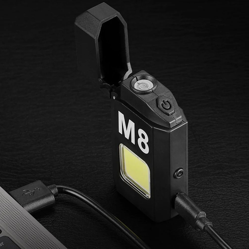 Спіральна запальничка з ліхтариком COB, USB, LV-6002 / Електроімпульсна запальничка з акумулятором / Електронна запальничка дугова 234592476 фото