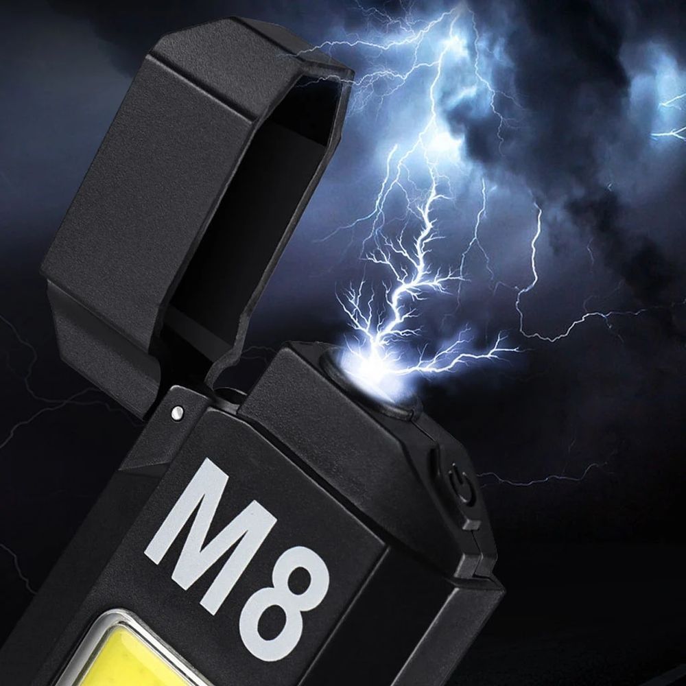 Спіральна запальничка з ліхтариком COB, USB, LV-6002 / Електроімпульсна запальничка з акумулятором / Електронна запальничка дугова 234592476 фото