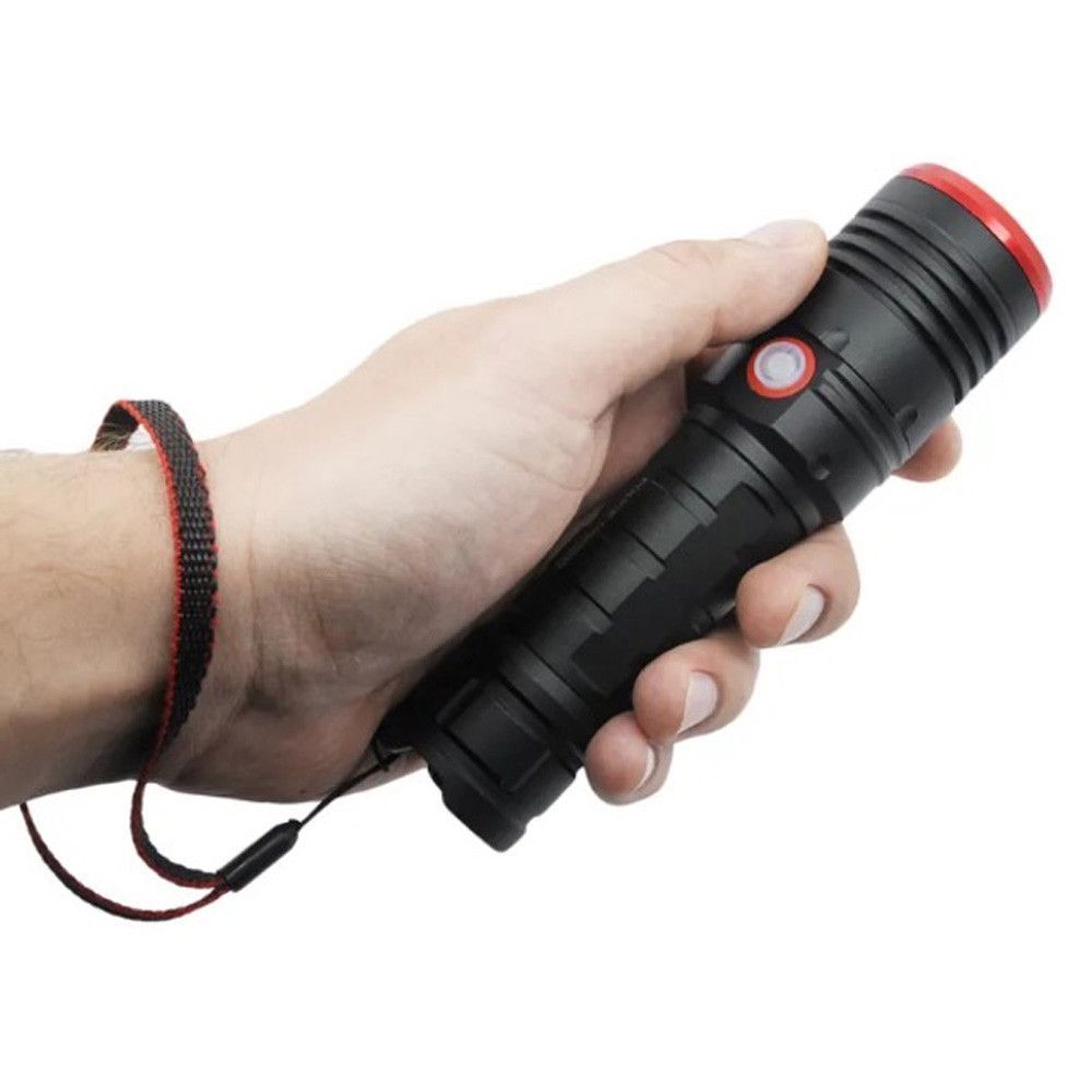 Ручний ліхтар акумуляторний, від USB, BL-A02-P50, Чорний / Тактичний ліхтарик світлодіодний / Ліхтарик ручний 234582899 фото