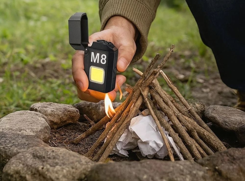 Спіральна запальничка з ліхтариком COB, USB, LV-6002 / Електроімпульсна запальничка з акумулятором / Електронна запальничка дугова 234592476 фото