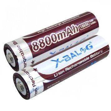 Набор 2шт Аккумулятор Li-ion, 18650 X-Balog 8800mAh 4,2V / Аккумуляторная батарейка 234564396(Связка) фото