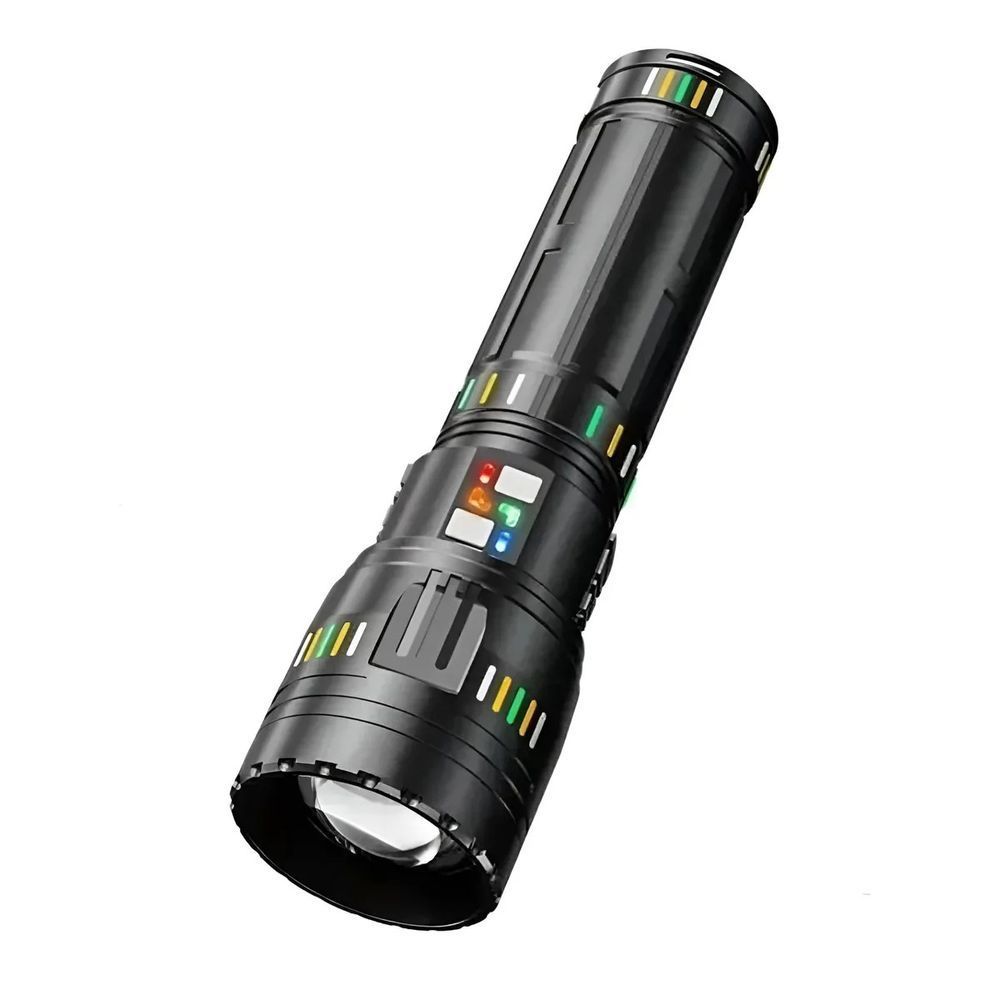 Аккумуляторный фонарик ручной с функцией Zoom, USB, BL CB W518, Черный / Светодиодный фонарь ручной 234590754 фото
