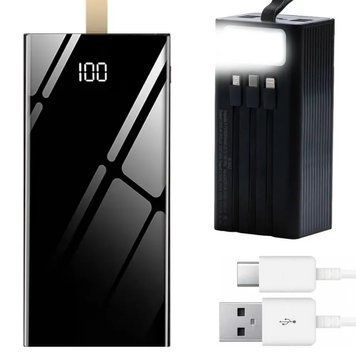 Павербанк 50000мАч с фонариком (4хUSB) + 3 кабеля / Power Bank / Портативная мобильная батарея 234571753 фото