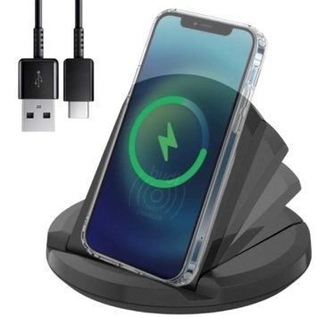 Бездротовий зарядний пристрій 15W, Budi WL3200TB / Складана зарядка для телефону / Бездротова QI зарядка 234574603 фото