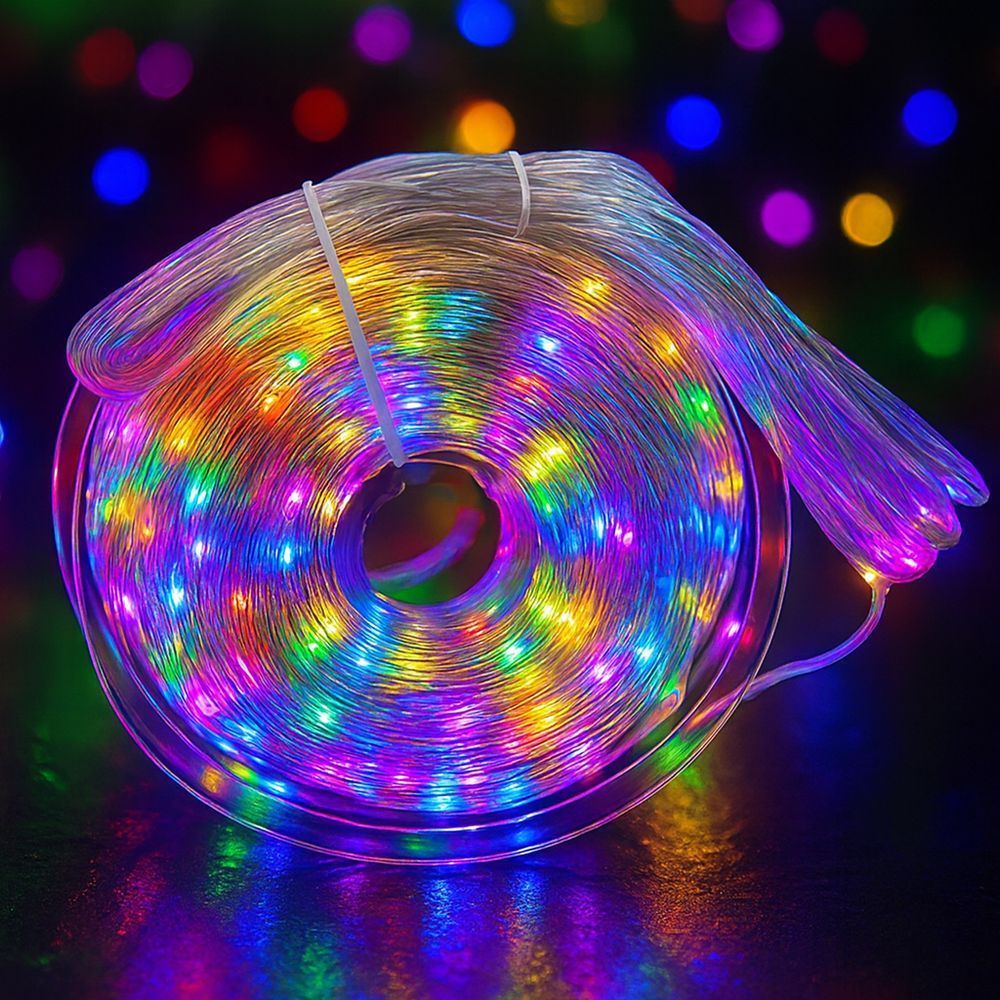 Гирлянда от сети на 350 LED + пульт, Микс, Rgb / Новогодняя гирлянда на елку / Светодиодная гирлянда 234587436 фото