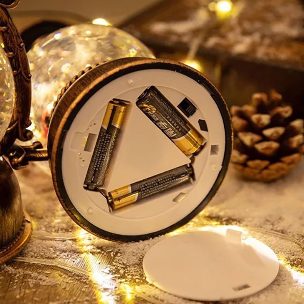 Новорічний світильник музичний від батарейок та USB, 20х14х11см, Рандом, Бронзовий / Декоративний світлодіодний нічник 234584596 фото
