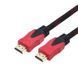 Кабель HDMI на HDMI 5м, з фільтром у тканинній оболонці, Чорний / Шнур в оплетці з фільтрами / Інтерфейсний кабель 234568212 фото 6