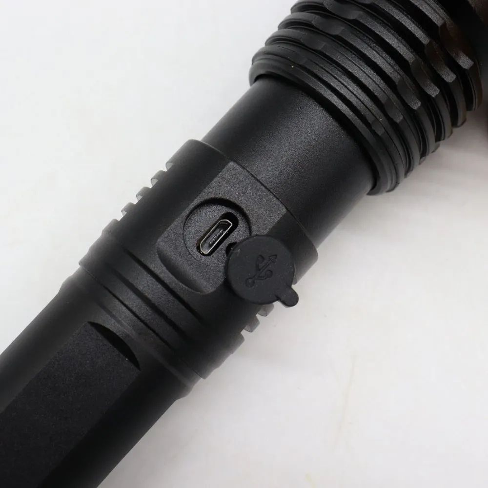 Мощный фонарь до 1200м с зумом и USB, 1500Лм + аккумулятор 26650, BL X71-P90 / Аккумуляторный тактический фонарик 234566288 фото