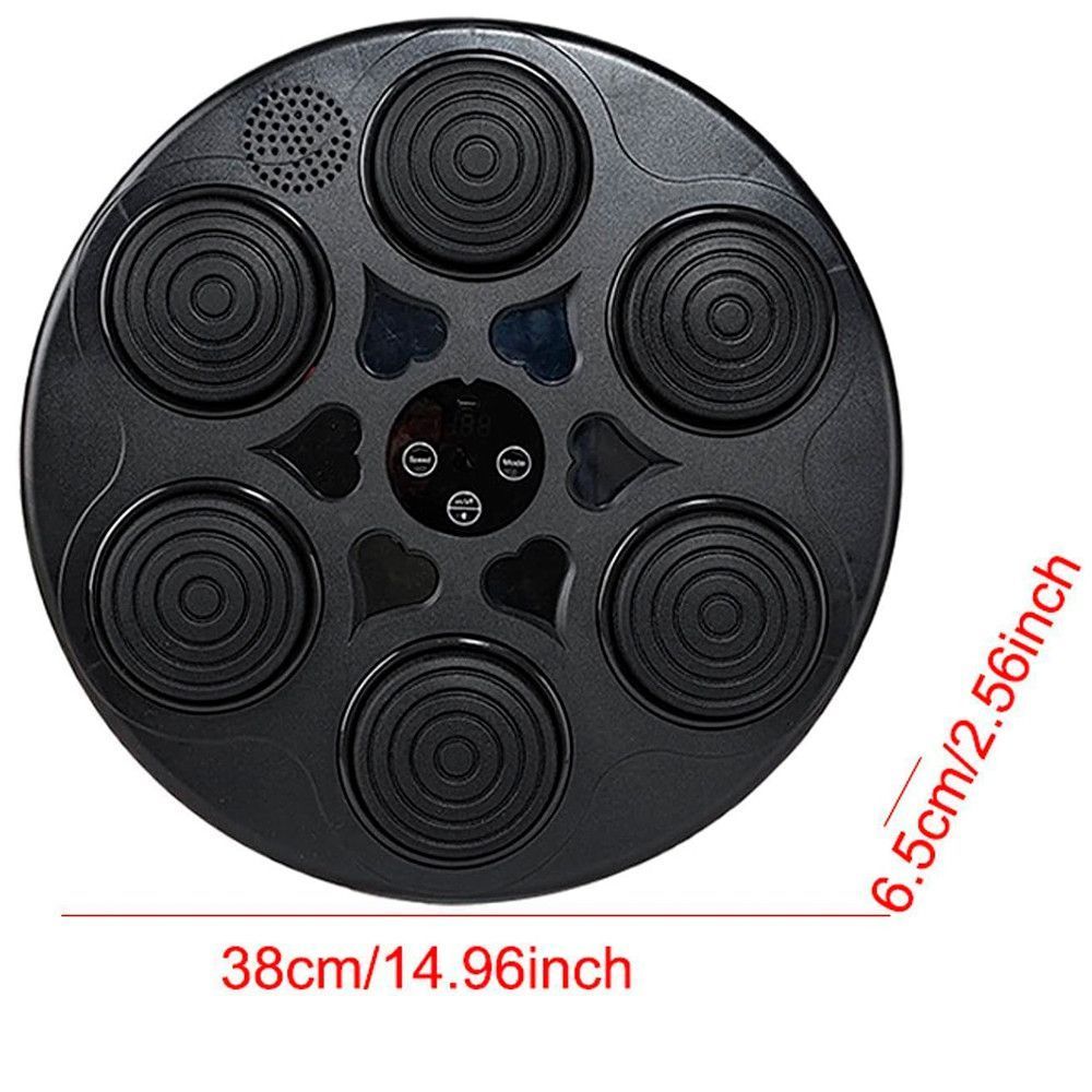 Музыкальная боксерская игра с подсветкой + перчатки, USB, TS-5557, Черная / Настенный бокс-тренажер / Боксерская мишень 234591147 фото