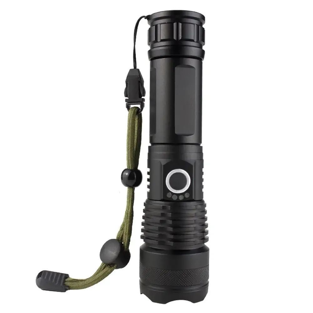 Мощный фонарь до 1200м с зумом и USB, 1500Лм + аккумулятор 26650, BL X71-P90 / Аккумуляторный тактический фонарик 234566288 фото