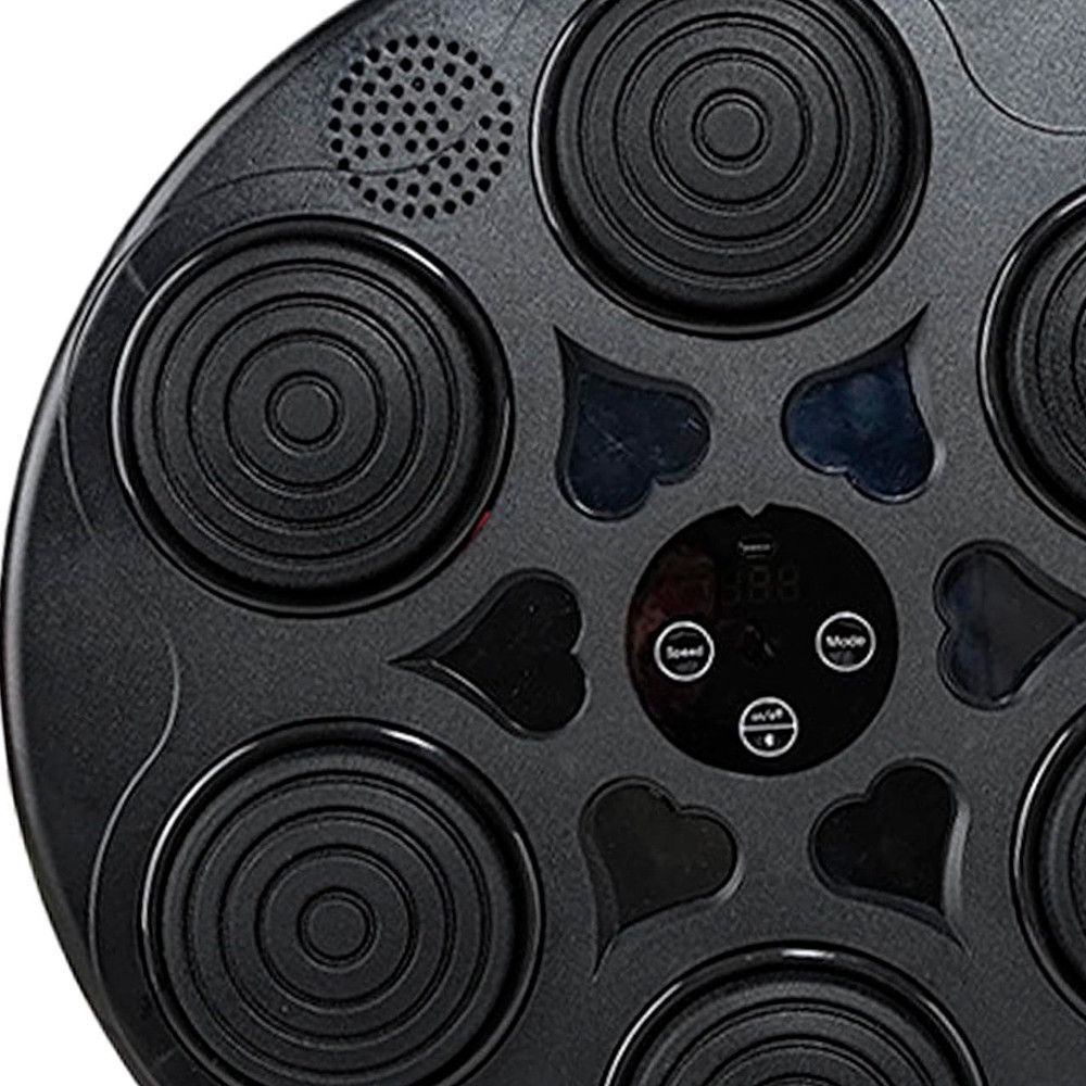 Музыкальная боксерская игра с подсветкой + перчатки, USB, TS-5557, Черная / Настенный бокс-тренажер / Боксерская мишень 234591147 фото