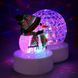 Новогодний светильник диско-шар Снеговик Christmas Light AT-W168 / Настольный светодиодный новогодний LED шар 234561702 фото 6