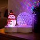 Новогодний светильник диско-шар Снеговик Christmas Light AT-W168 / Настольный светодиодный новогодний LED шар 234561702 фото 1