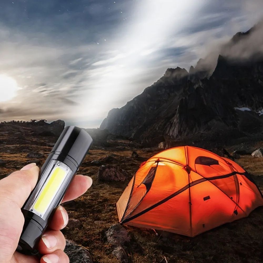 Ліхтар ручний micro USB, XPE+COB, BL-519 / Тактичний потужний ліхтарик 234565357 фото