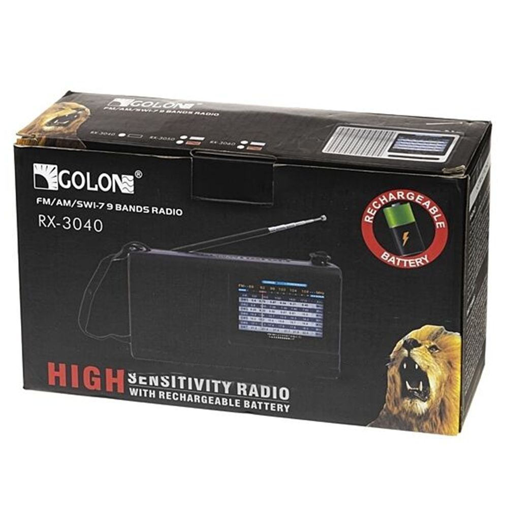 Радіоприймач від USB, Golon RX 3040, Чорний / Акумуляторне радіо / Бездротовий радіоприймач FM 234572427 фото