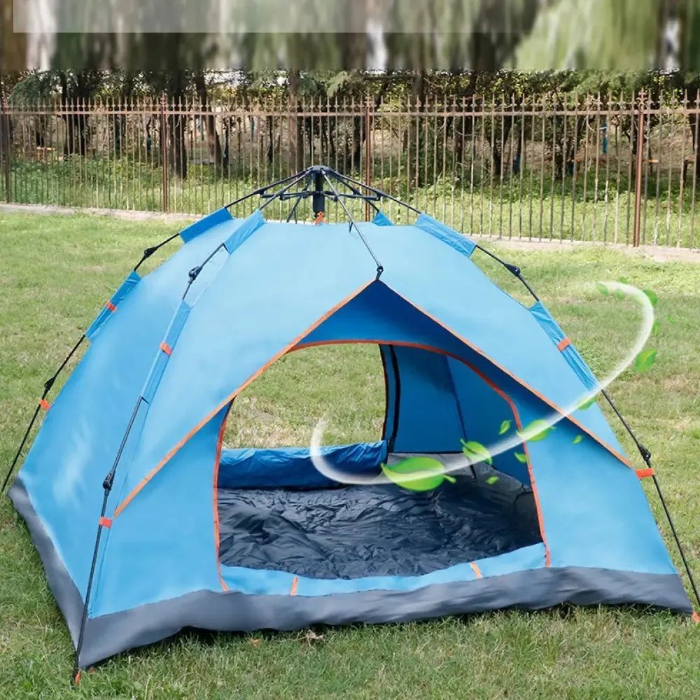 Автоматичний намет 3-місний + чохол, 210x150x115, G-Tent, Синій / Туристичний намет для кемпінгу 234589545 фото