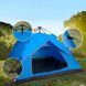 Автоматичний намет 3-місний + чохол, 210x150x115, G-Tent, Синій / Туристичний намет для кемпінгу 234589545 фото 5