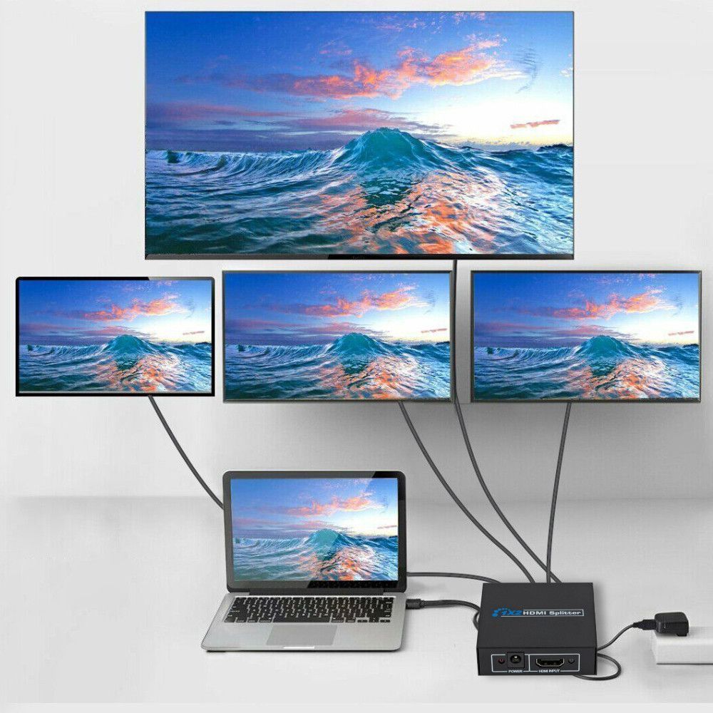 HDMI розгалужувач на 2 порти, 1080P, Чорний / Двонаправлений HDMI спліттер / Активний HDMI комутатор 234573374 фото