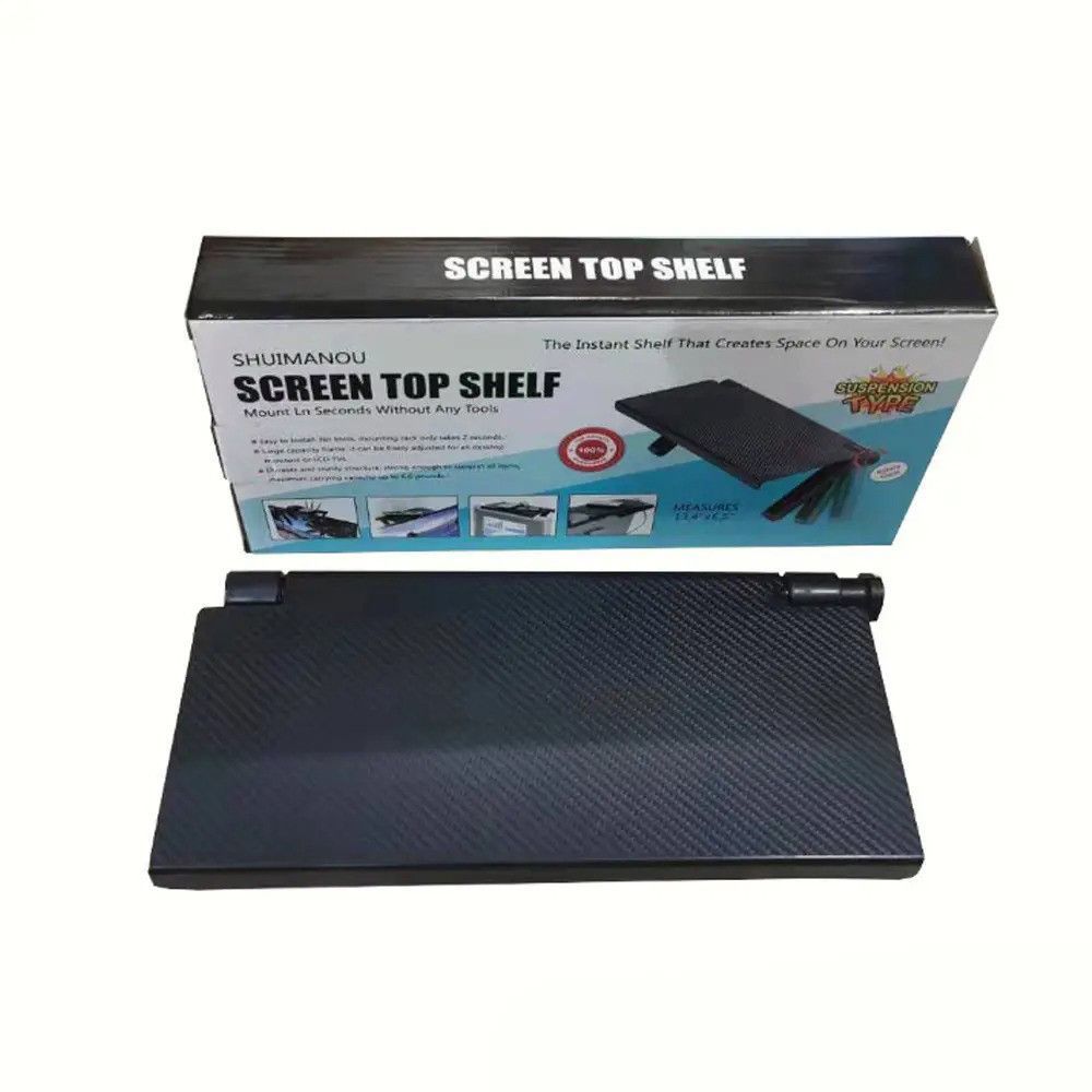 Держатель подставка на телевизор 33x16x2,5 см, Screen Top Shelf, Черная / Регулируемая полка для телевизора 234562606 фото
