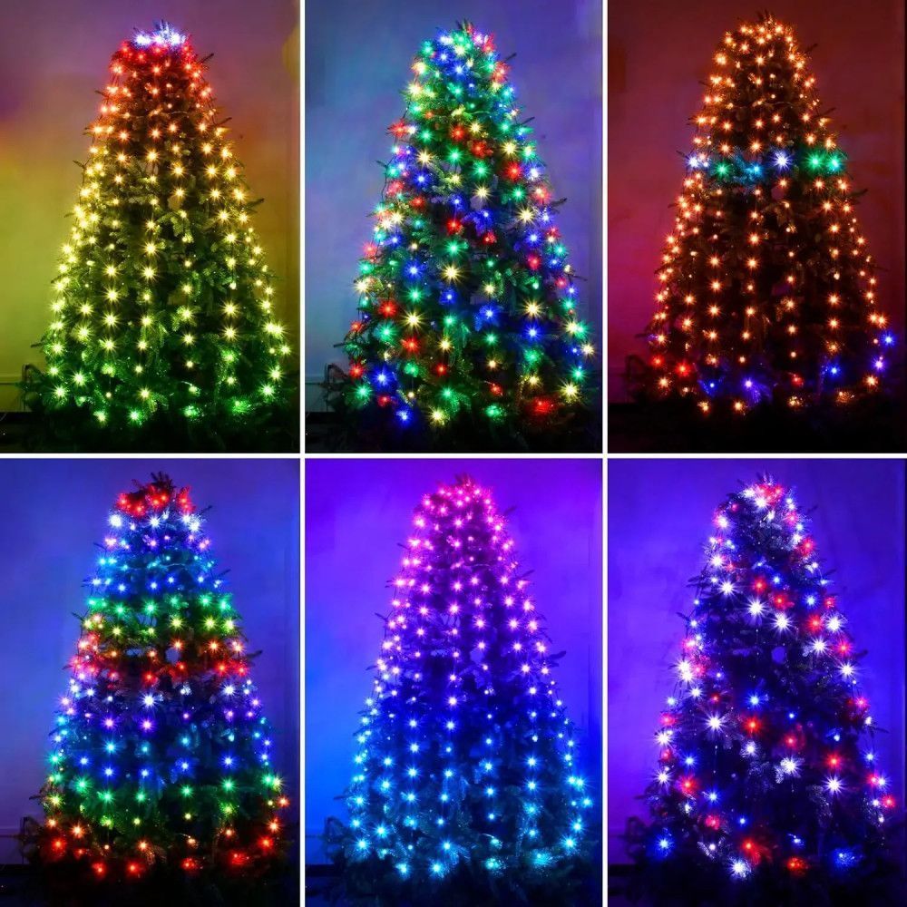 Гирлянда Конский хвост от USB (2м, 10 нитей) 400LED + пульт, SFK-02, Разноцветная / Смарт гирлянда на елку 234576448 фото