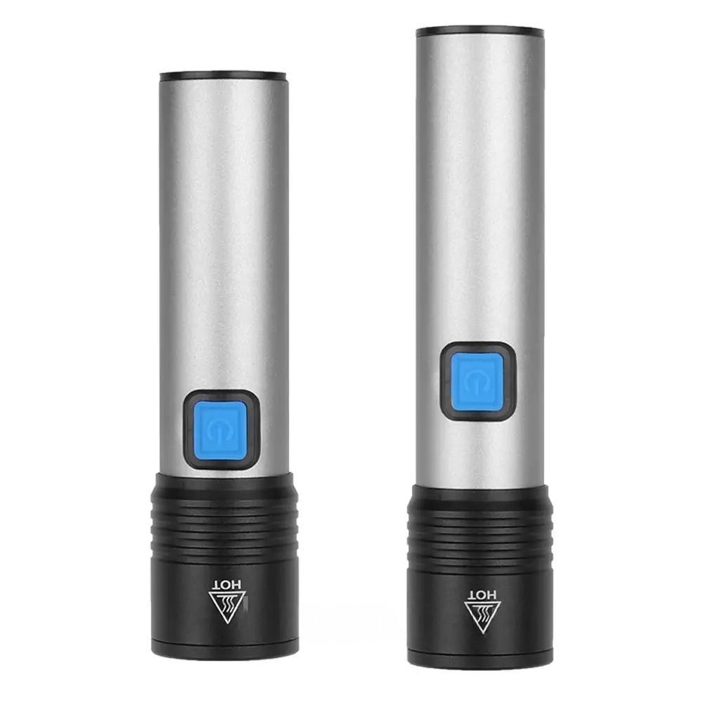 Ручной аккумуляторный фонарик USB BL K31, Серый / Карманный ЛЕД фонарь / Фонарик светодиодный 234562480 фото