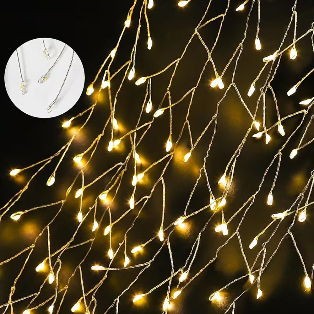 Садовий ліхтар на сонячній батареї, 75см, 200LED, Теплий білий / Садовий світильник / Вуличний світильник 234593215 фото