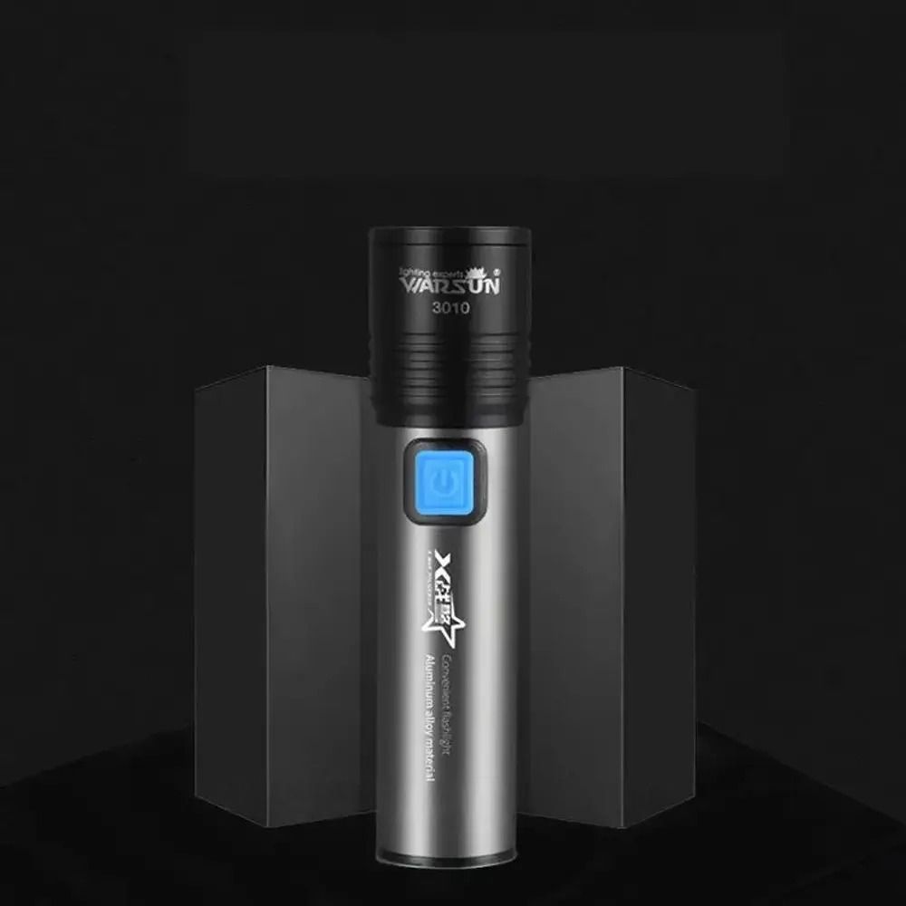 Ручной аккумуляторный фонарик USB BL K31, Серый / Карманный ЛЕД фонарь / Фонарик светодиодный 234562480 фото