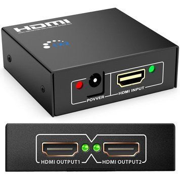 HDMI разветвитель на 2 порта, 1080P, Черный / Двунаправленный HDMI сплиттер / Активный HDMI коммутатор 234573374 фото