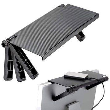 Тримач підставка на телевізор 33x16x2,5 см, Screen Top Shelf, Чорна / Регульована полиця для телевізора 234562606 фото