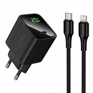 Зарядное устройство от PD20W 1xType-C + кабель Type-C to Lightning, Hoco CS82A / Адаптер для зарядки мобильного / Быстрая зарядка 234588080 фото