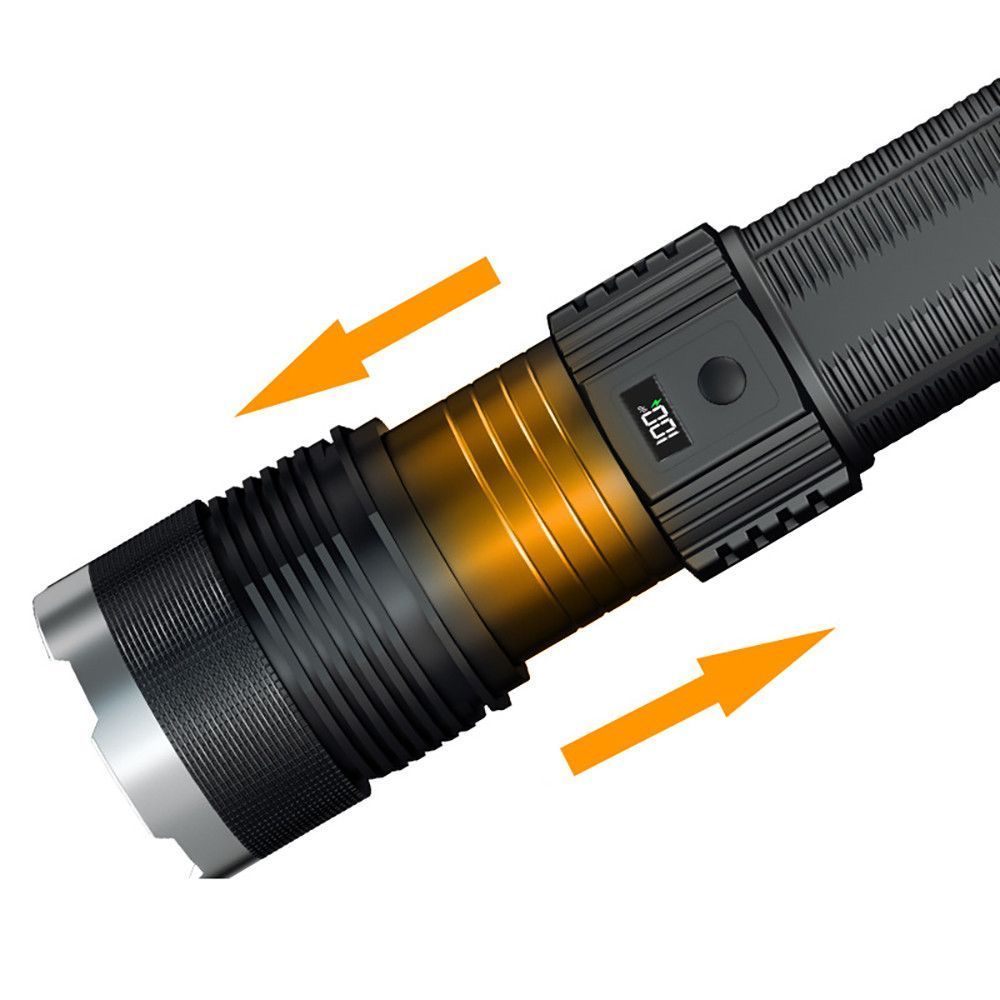 Ручний ліхтар акумуляторний 27х7 см, USB, BL-S-P66-TG, Чорний / Портативний LED-ліхтар / Світлодіодний ліхтарик / Ліхтарик ручний 234585464 фото