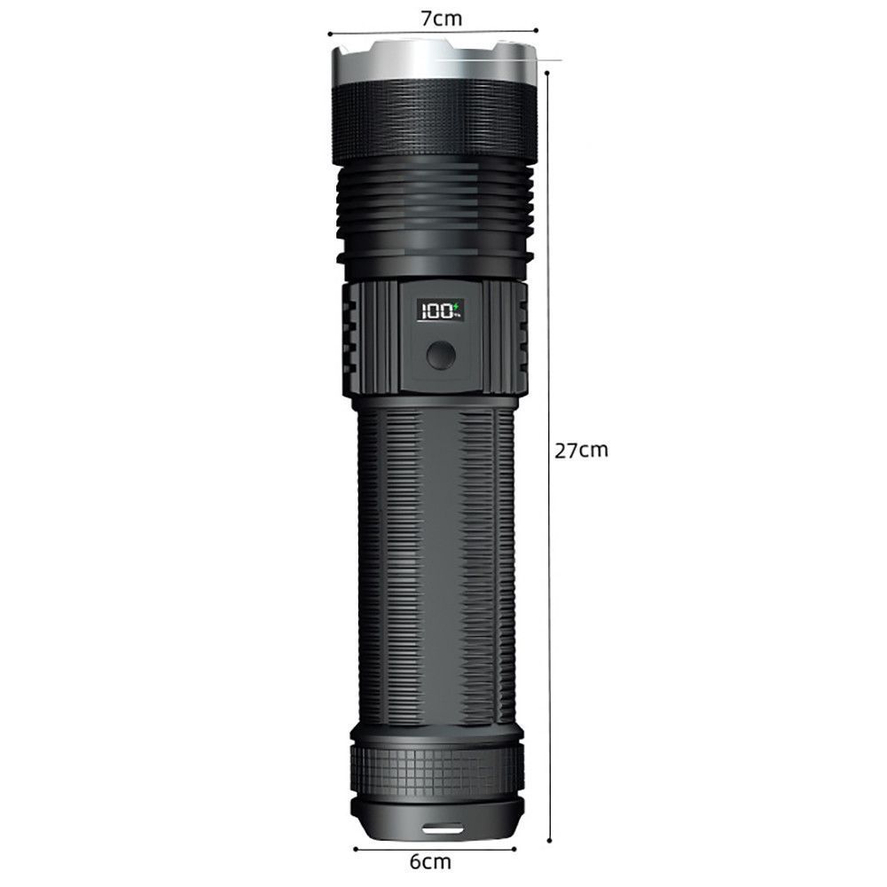 Ручний ліхтар акумуляторний 27х7 см, USB, BL-S-P66-TG, Чорний / Портативний LED-ліхтар / Світлодіодний ліхтарик / Ліхтарик ручний 234585464 фото