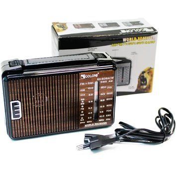 Портативный радиоприемник от сети, GOLON RX-608, FM AM SW / Радио на батарейках 234569155 фото