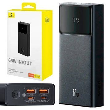 Повербанк с дисплеем 20000мАч 65Вт (2хUSB, microUSB, Type-C), Baseus StarLord / Портативный внешний аккумулятор / Power Bank 234573673 фото