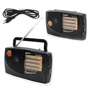Портативный радиоприемник на батарейках AM/FM, KIPO KB 308AC с выходом на наушники, Черный / Карманное радио 234565325 фото