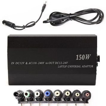 Зарядное устройство для ноутбука с прикуривателем, MY-150W, на 8 разъемов / Портативная зарядка для ноутбука от авто 234565812 фото