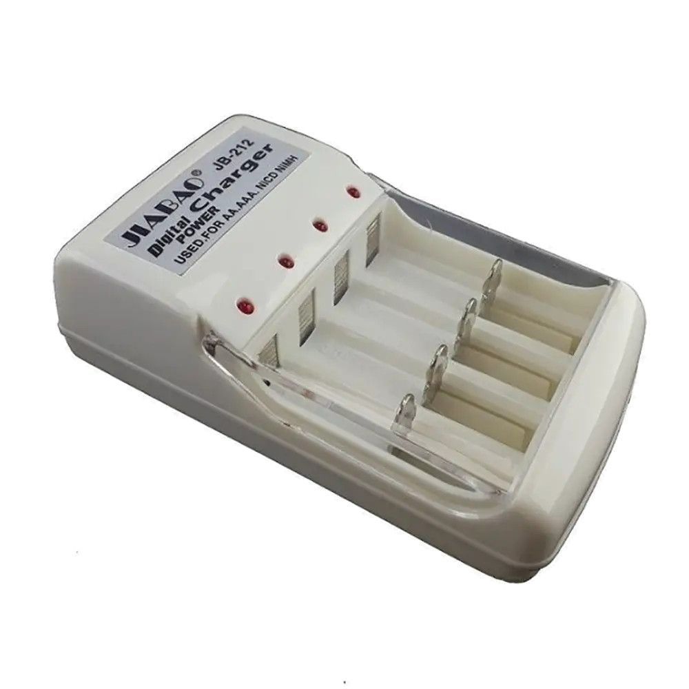 Зарядний пристрій для батарейок АА JB-212, 4500mAh, Білий / Зарядка для 4 акумуляторних батарей 234566469 фото