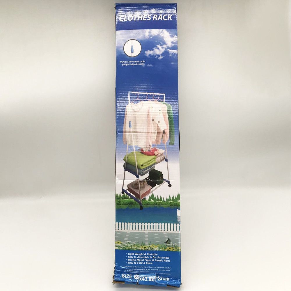 Вішалка для одягу пересувна Clothes Rack Multi-Function / Вішалка для підлоги двоярусна 234562099 фото