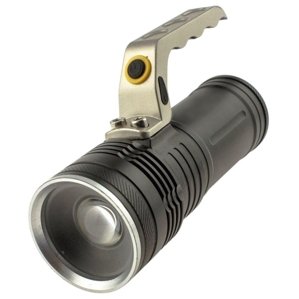 Ручний ліхтар акумуляторний, з ручкою, 3 режими, Zoom, BL-690-Т6, Чорний / Світлодіодний ліхтар переносний / Ліхтар-прожектор 234591728 фото