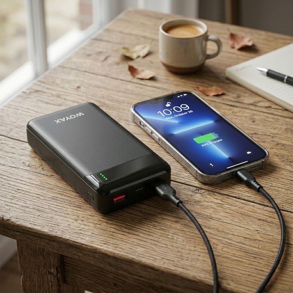 Повербанк 20000mAh, 2USB, PD22.5W+QC18W, WOYAX WY-20F, Черный / Портативное зарядное устройство / Внешний аккумулятор / УМБ 234592845 фото