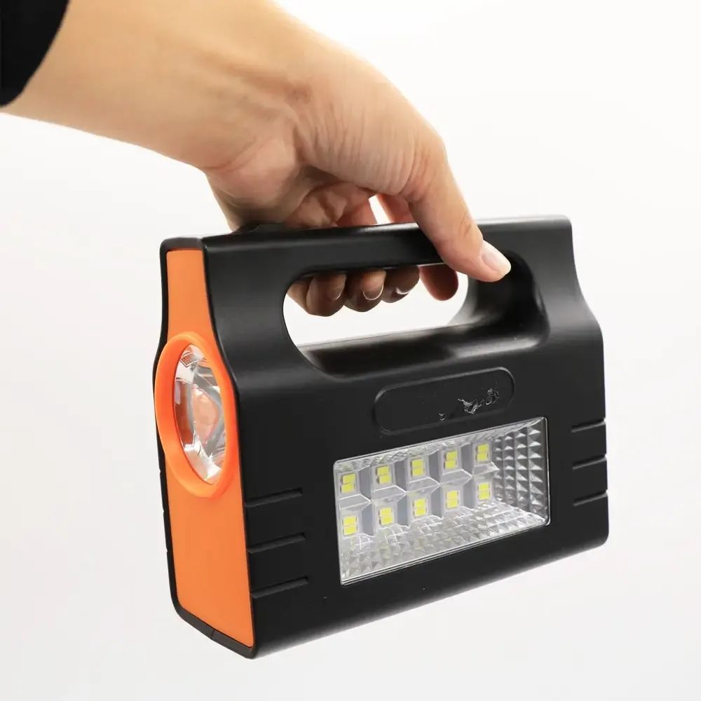 Зарядная станция с солнечной панелью и функцией PowerBank + 3 лампочки, 6000мАч, LM-2805 / Портативный кемпинговый фонарь 234573595 фото