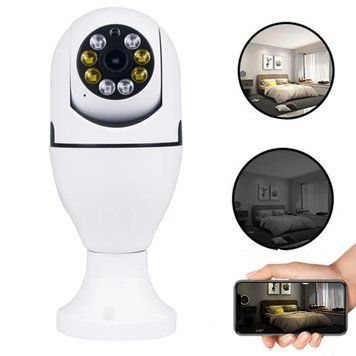 Бездротова камера відеоспостереження у плафон WiFi Smart Camera / Поворотна внутрішня IP камера-лампочка E27 234564933 фото