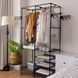 Напольная вешалка для одежды с полками 174х86х44см, CLOTHES RACK, Черный / Стойка для одежды / Вешалка в прихожую 234570673 фото 7
