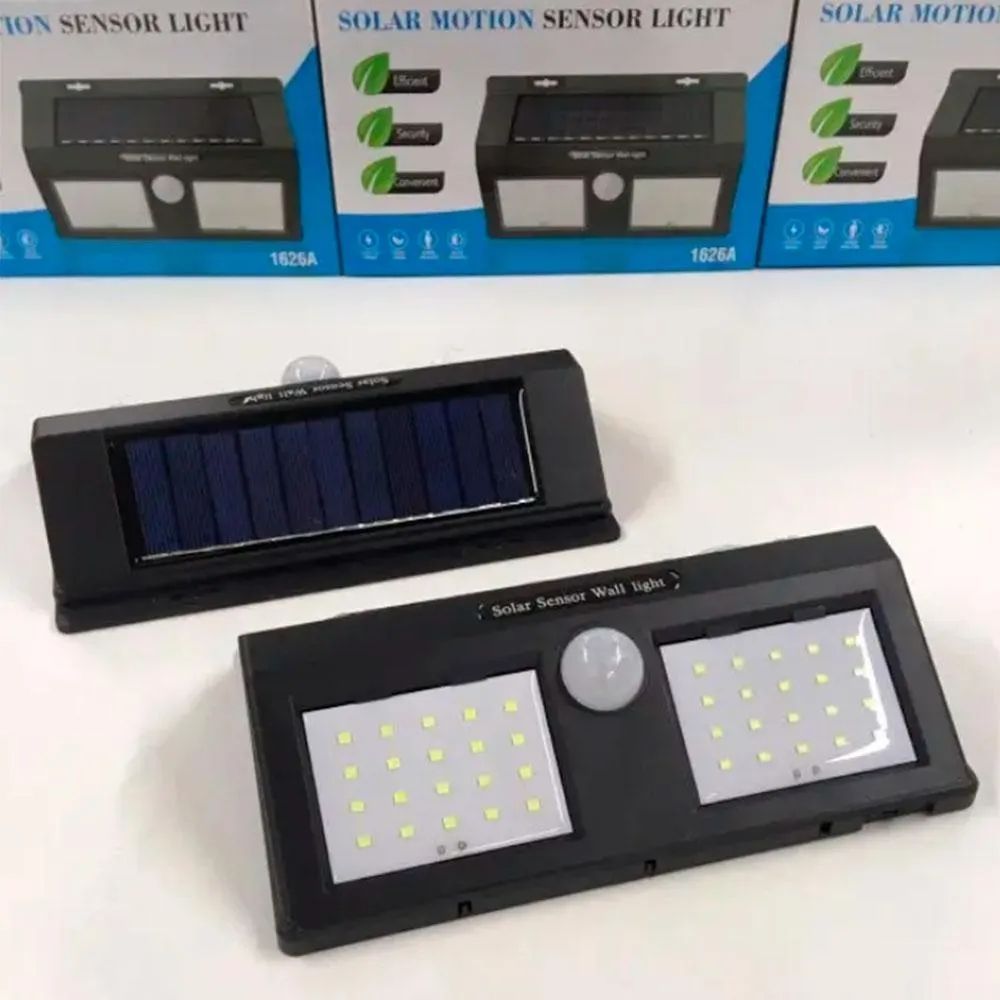 Светильник на солнечной батарее с датчиком движения Solar 1626A + solar / Фасадный светильник 123462849 фото
