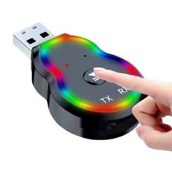 Приемник-передатчик 2в1 с RGB подсветкой Q2 / Bluetooth (5,3) аудиоадаптер / USB приемник 234566345 фото
