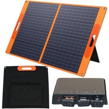 Складна сонячна панель для заряджання гаджетів з USB, 100W/18V, 106х58см / Портативна сонячна батарея 234575626 фото