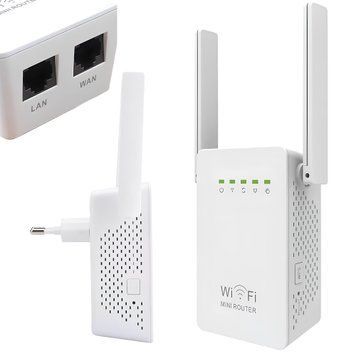 Ретранслятор Wi-Fi сигнала до 300Mbs на 2 антены, от 220V / Мини роутер для дома / Усилитель вайфай сигнала / Ретранслятор беспроводной сети 234571276 фото